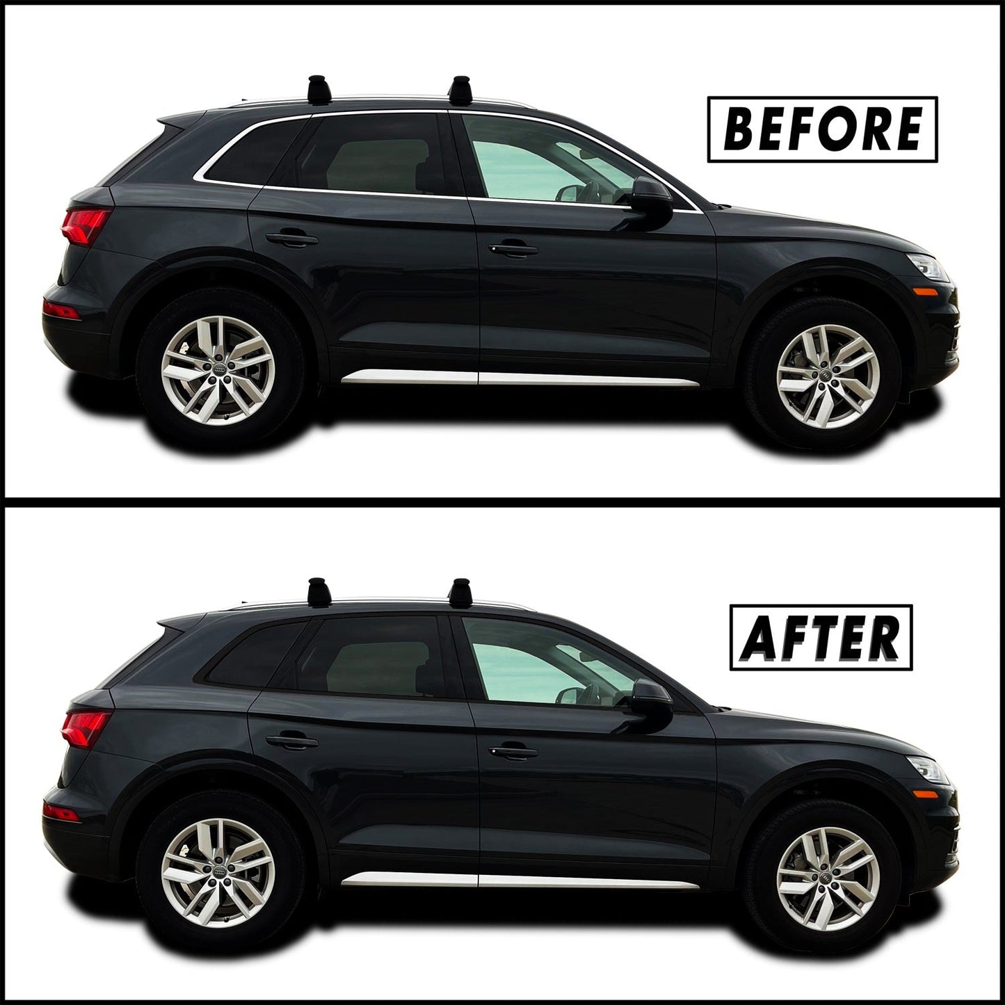 2018-2020 Audi Q5 | Window Trim Chrome Delete PreCut Vinyl Wrap