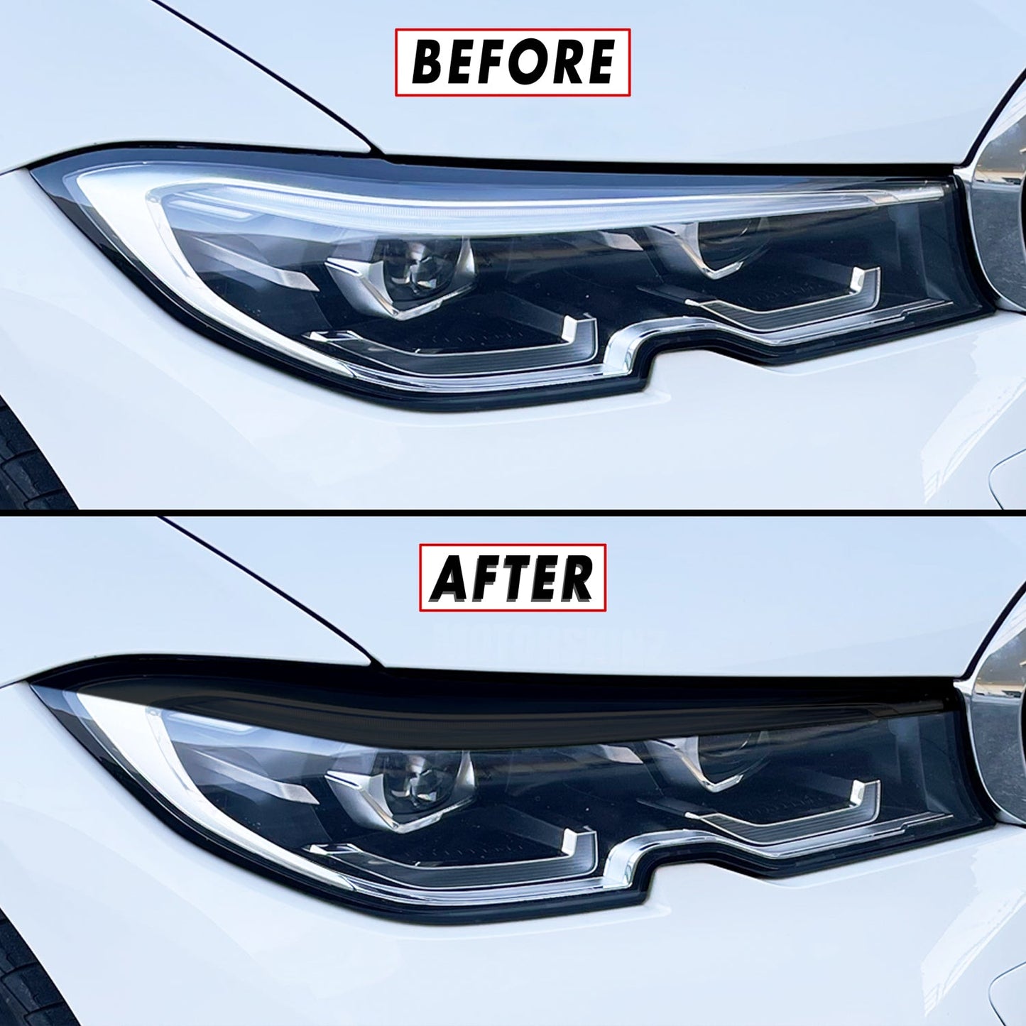 2019-2021 BMW 3 Series G20 | Headlight Eyelid PreCut Vinyl Overlays
