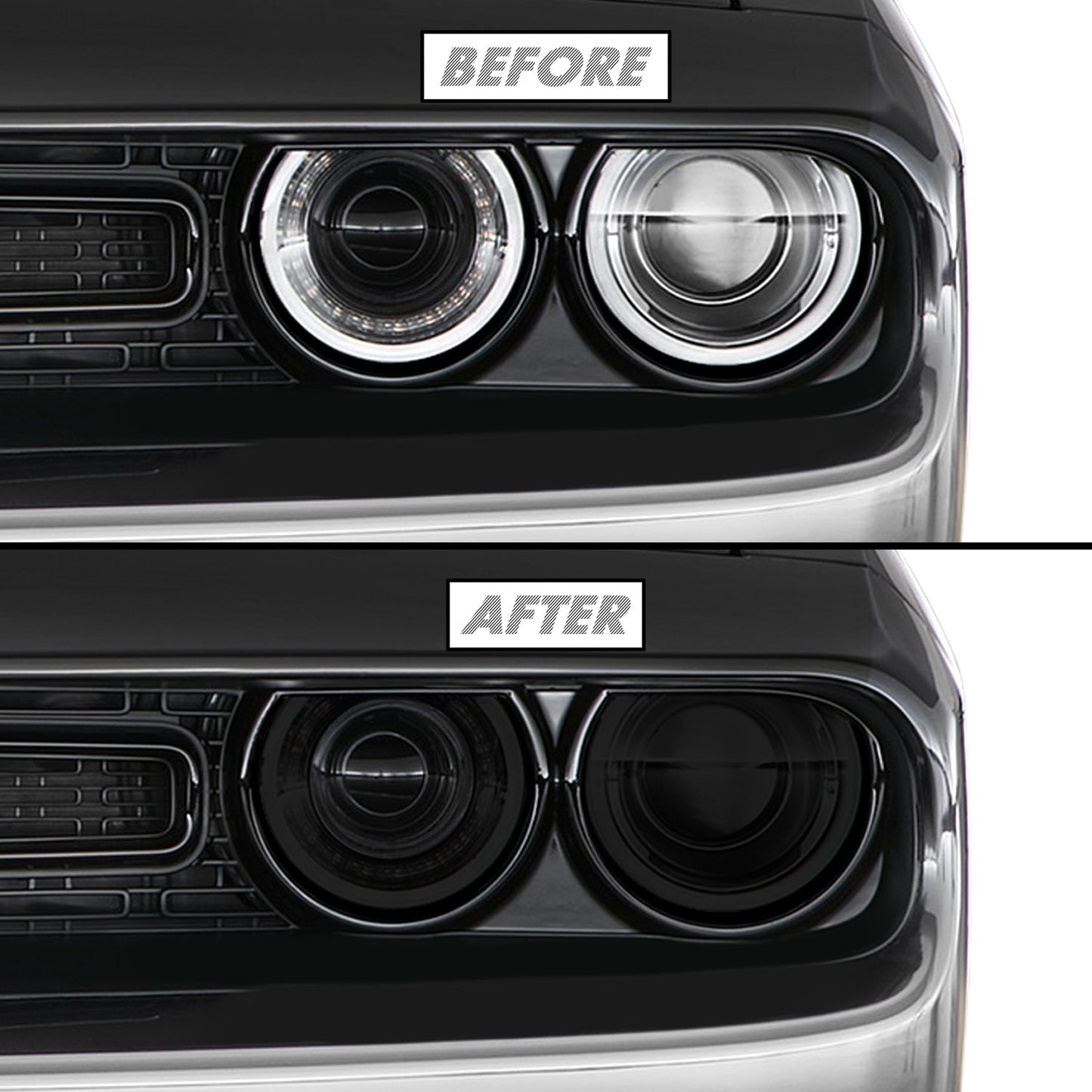 2015-2022 Dodge Challenger | Headlight PreCut Tint Overlays