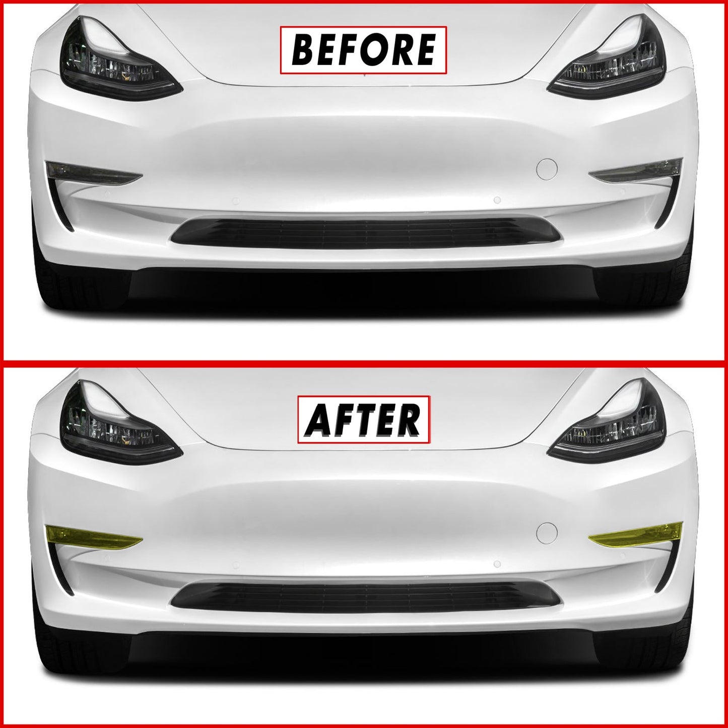 2017-2022 Tesla Model 3 | Fog Light PreCut Tint Overlays