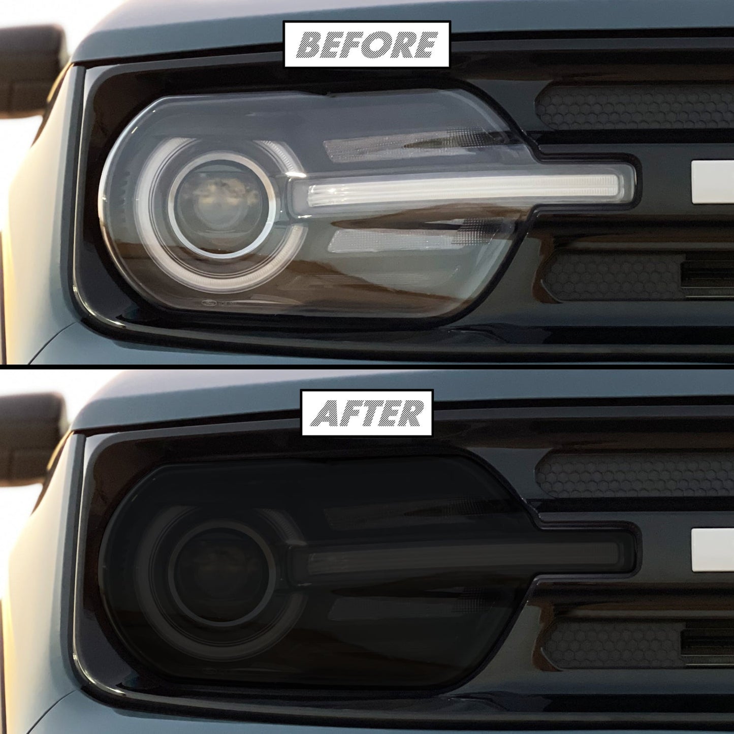 2021-2022 Ford Bronco Sport | Headlight PreCut Tint Overlays