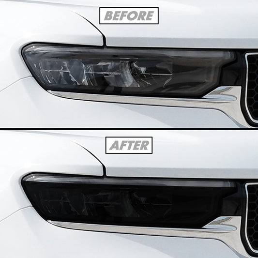2021-2023 Jeep Grand Cherokee L | Headlight Cutout PreCut Tint Overlays
