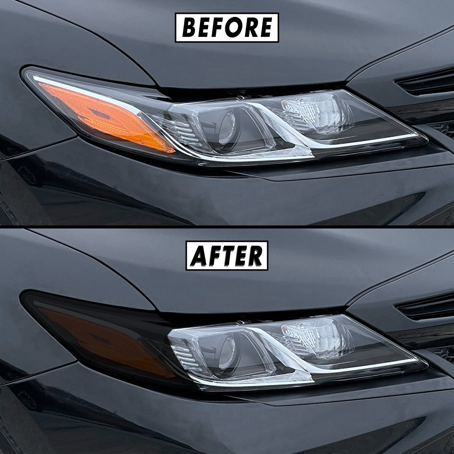 2018-2022 Toyota Camry | Headlight Cutout PreCut Tint Overlays